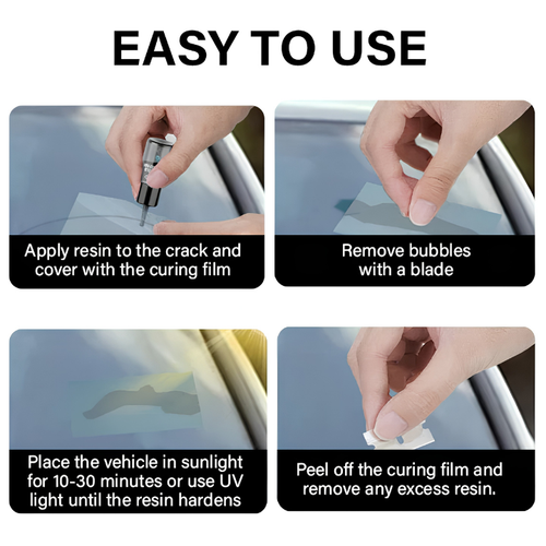 SHORTER GlassFix — Windshield Chip & Crack Repair Kit
